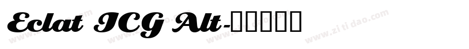 Eclat ICG Alt字体转换